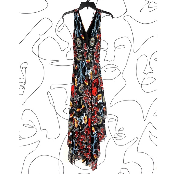 Alice + Olivia Kora Maxi Handkerchief Floral Dress - Picture 3 of 7